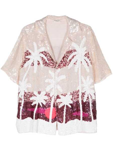  P.a.r.o.s.h. Palms Sequined Shirt - Pink 