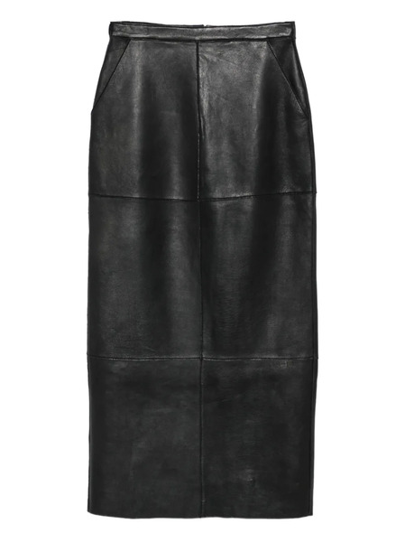  P.a.r.o.s.h. Panelled Leather Skirt - Black 