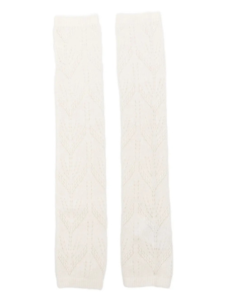  P.a.r.o.s.h. Patterned Fingerless Gloves - White 