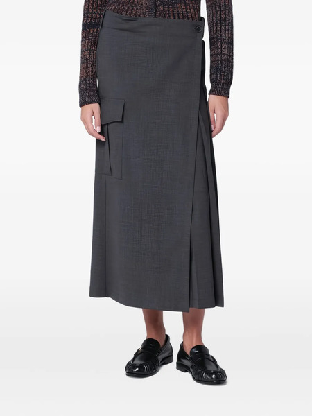  P.a.r.o.s.h. Pleated Maxi Skirt - Grey 