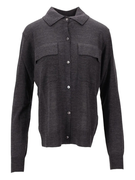  P.a.r.o.s.h. Pocket Collared Cardigan - Grey 
