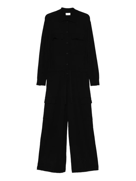  P.a.r.o.s.h. Pocket-detailed Buttoned Jumpsuit - Black 