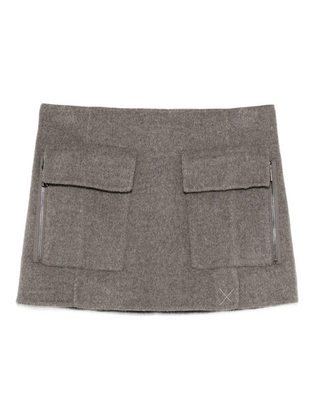  P.a.r.o.s.h. Pocket Mini Skirt - Brown 