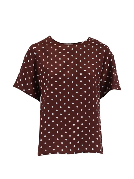  P.a.r.o.s.h. Polka Dot Blouse - Brown 