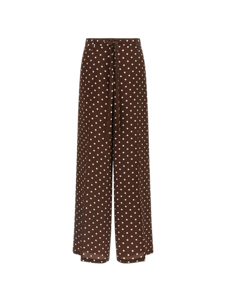  P.a.r.o.s.h. Polka-dot Drawstring Trousers - Brown 