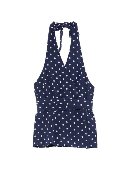  P.a.r.o.s.h. Polka-dot Halter Top - Blue 