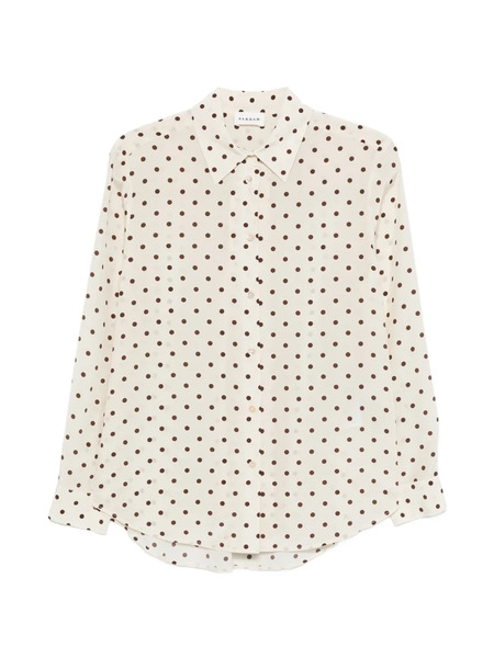  P.a.r.o.s.h. Polka Dot Long-sleeve Shirt - Neutrals 