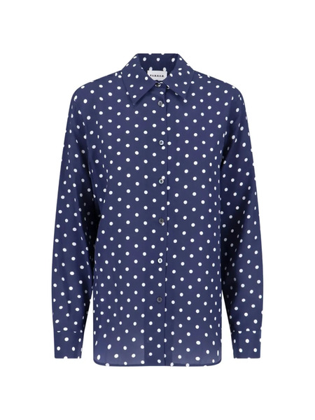  P.a.r.o.s.h. Polka Dot Shirt - Blue 