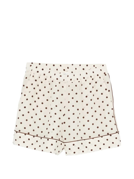  P.a.r.o.s.h. Polka Dot Trim Shorts - Neutrals 