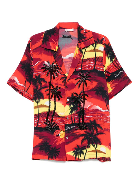  P.a.r.o.s.h. Printed Shirt - Red 