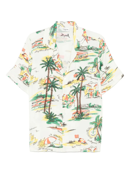  P.a.r.o.s.h. Printed Shirt - Yellow 