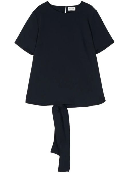 P.a.r.o.s.h. Rear Tie-fastening Blouse - Blue 