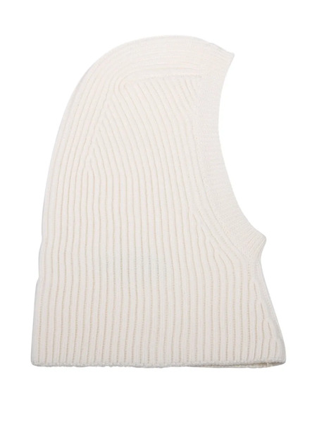  P.a.r.o.s.h. Ribbed Balaclava - White 