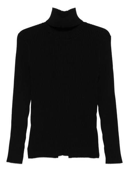  P.a.r.o.s.h. Ribbed High-neck Sweater - Black 