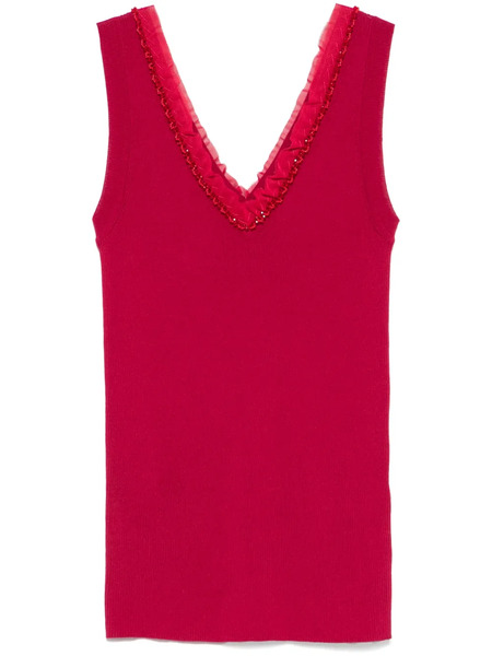  P.a.r.o.s.h. Ribbed Tank Top - Pink 