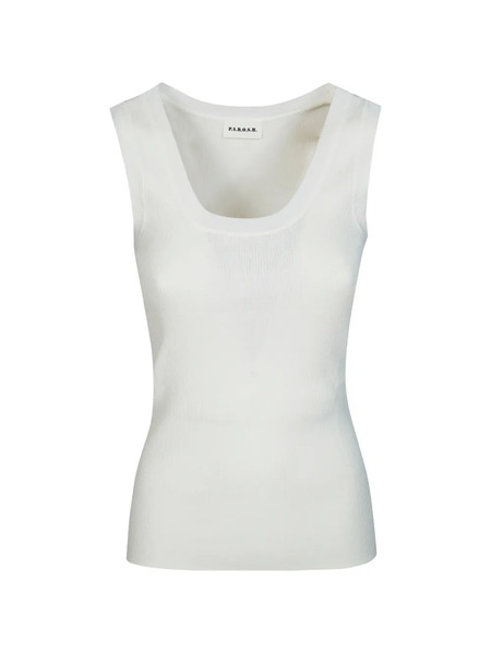  P.a.r.o.s.h. Ribbed Tank Top - White 