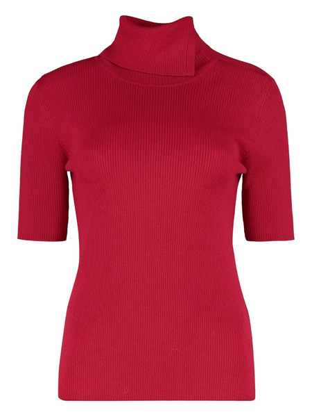  P.a.r.o.s.h. Ribbed Wool Turtleneck Sweater - Red 