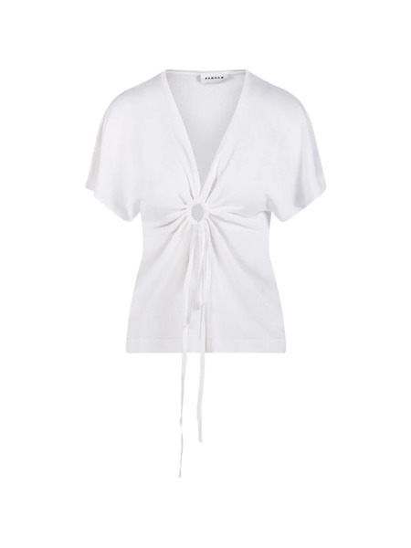  P.a.r.o.s.h. Ring Tie Top - White 