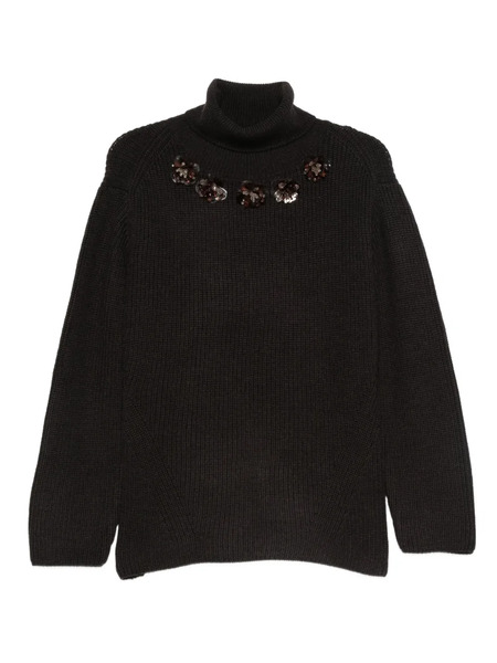  P.a.r.o.s.h. Roll-neck Sequin-embellished Sweater - Brown 
