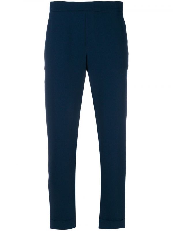  P.a.r.o.s.h. Rolled Cropped Trousers - Blue 