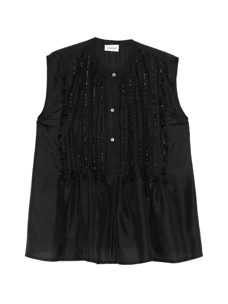  P.a.r.o.s.h. Sadio Beaded Blouse - Black 