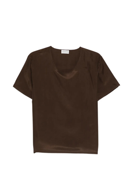  P.a.r.o.s.h. Saxon Short-sleeve Blouse - Brown 