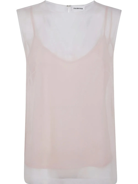  P.a.r.o.s.h. Semi-sheer T-shirt - Neutrals 