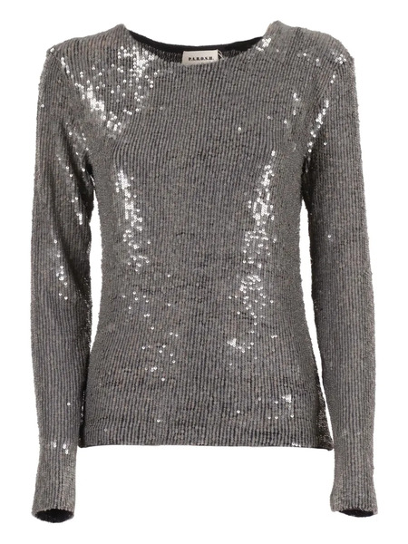  P.a.r.o.s.h. Sequin-embellished Long-sleeve T-shirt - Grey 
