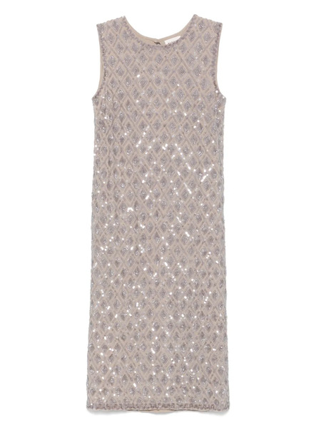  P.a.r.o.s.h. Sequin-embellished Midi Dress - Neutrals 