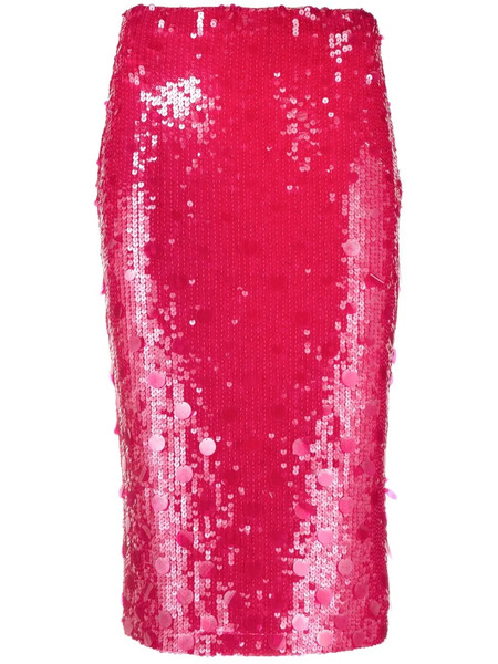  P.a.r.o.s.h. Sequin-embellished Midi Skirt - Pink 