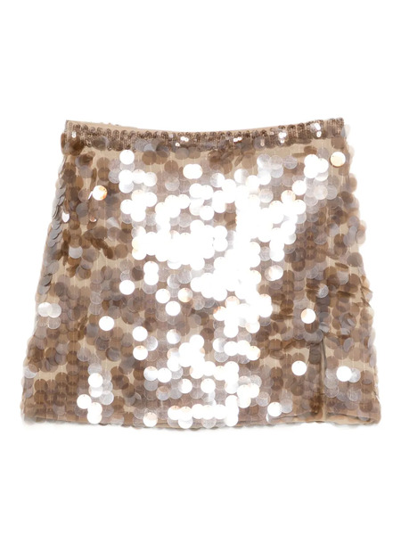  P.a.r.o.s.h. Sequin-embellished Mini Skirt - Neutrals 