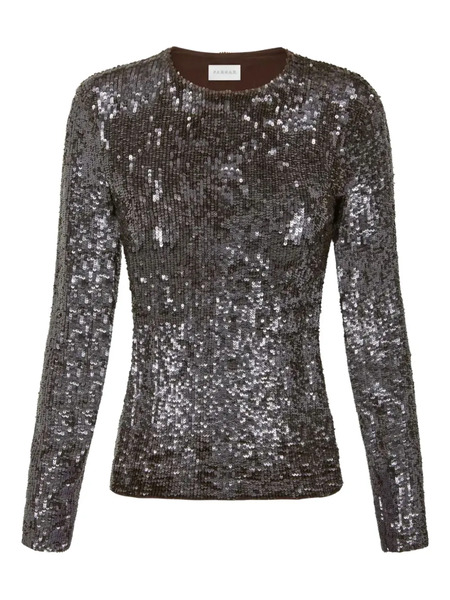  P.a.r.o.s.h. Sequin-embellished Parosh Top - Grey 