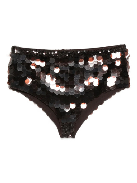  P.a.r.o.s.h. Sequin-embellished Shorts - Brown 