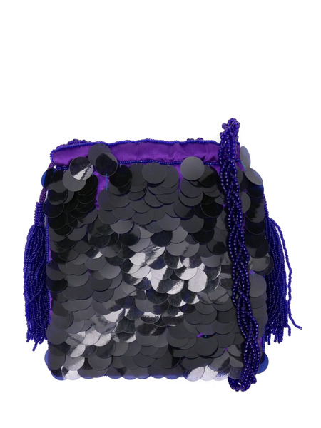  P.a.r.o.s.h. Sequin-embellished Shoulder Bag - Purple 