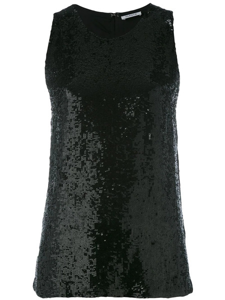 P.a.r.o.s.h. Sequin Embellished Tank Top - Black 