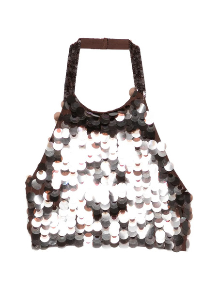  P.a.r.o.s.h. Sequin-embellished Top - Brown 