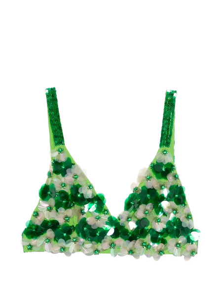  P.a.r.o.s.h. Sequin-embellished Top - Green 
