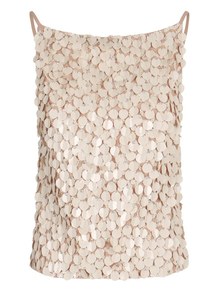  P.a.r.o.s.h. Sequin-embellished Top - Neutrals 