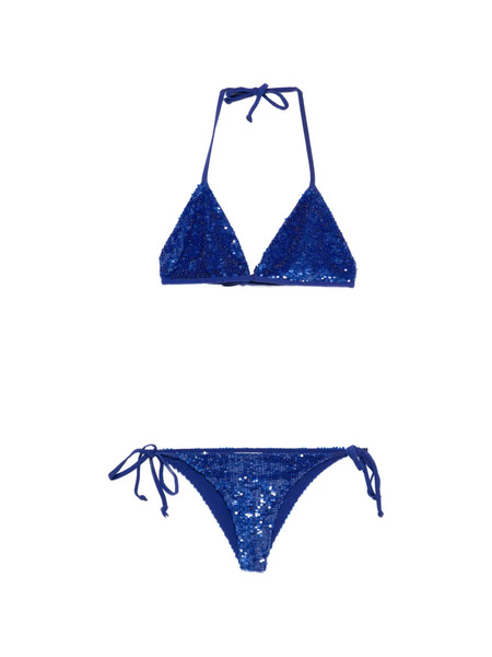  P.a.r.o.s.h. Sequin-embellishment Bikini Set (set Of Two) - Blue 