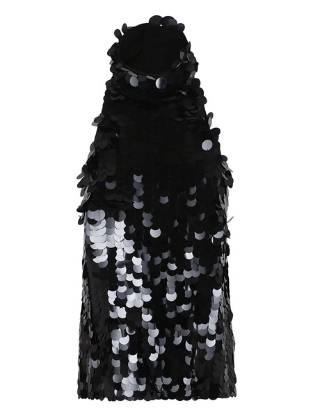  P.a.r.o.s.h. Sequin-embellishment Halter Top - Black 