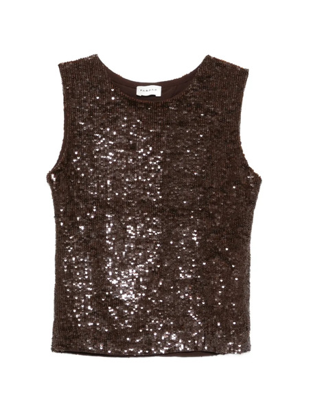  P.a.r.o.s.h. Sequin Top - Brown 