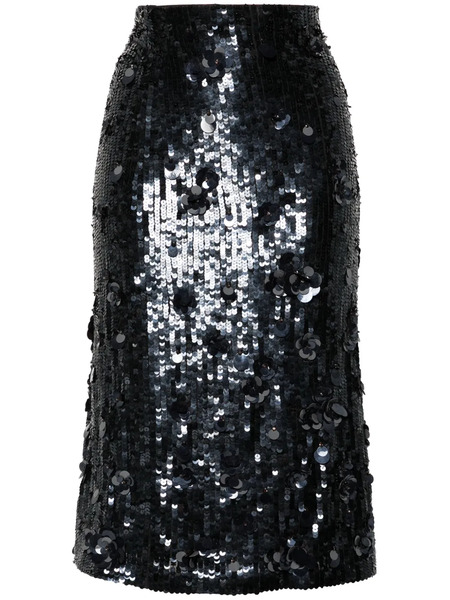  P.a.r.o.s.h. Sequined Midi Skirt - Blue 