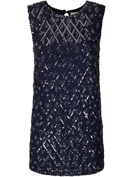  P.a.r.o.s.h. Sequinned Mini Dress - Blue 