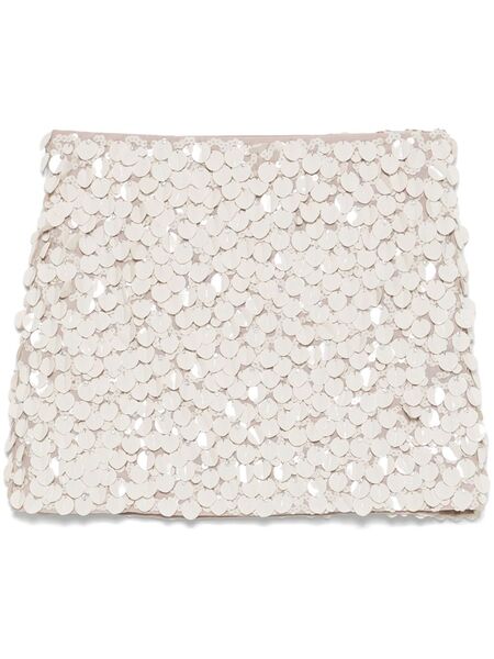  P.a.r.o.s.h. Sequinned Mini Skirt - Neutrals 