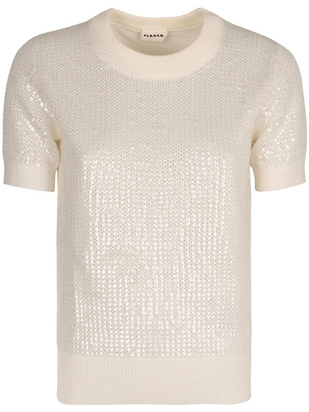  P.a.r.o.s.h. Sequinned T-shirt - White 