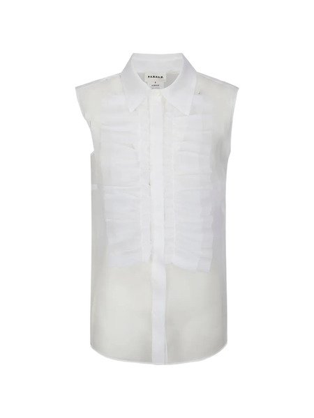  P.a.r.o.s.h. Shake Ruffled Shirt - White 