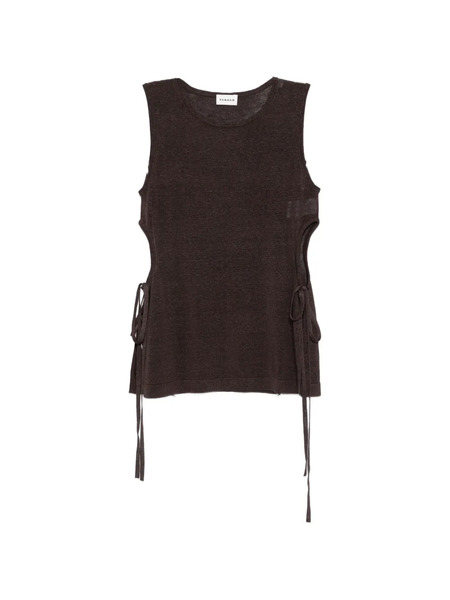  P.a.r.o.s.h. Side-ties Knitted Vest - Brown 
