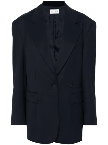  P.a.r.o.s.h. Single-breasted Virgin Wool Blazer - Blue 