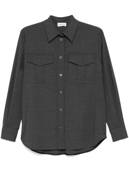  P.a.r.o.s.h. Slub-texture Shirt - Grey 