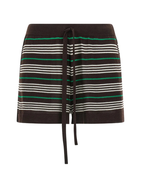  P.a.r.o.s.h. Striped Drawstring Shorts - Brown 